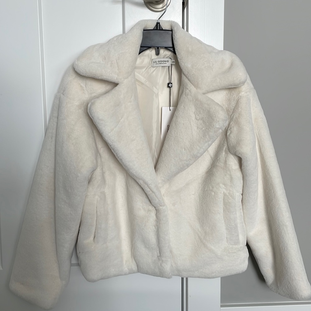 White fluffy jacket